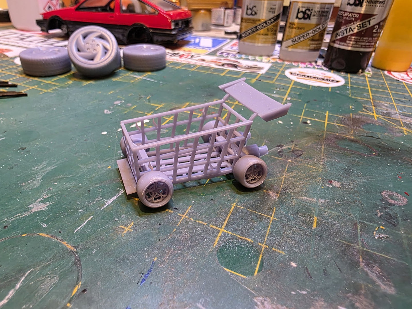 Shopping trolley diorama
