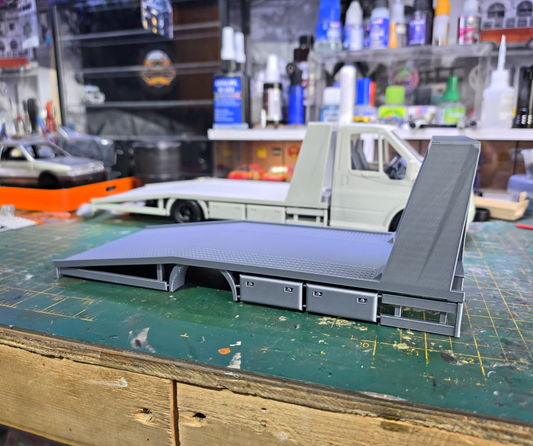 1/18 Scale Beavertail 3D PRINTED ford transit recovery bed ONLY Lorry Flat bed