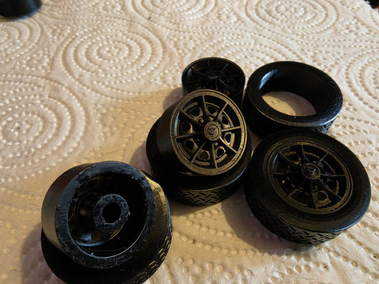 1/18 Scale Dunlop D1 3d Printed Wheels & Tyres