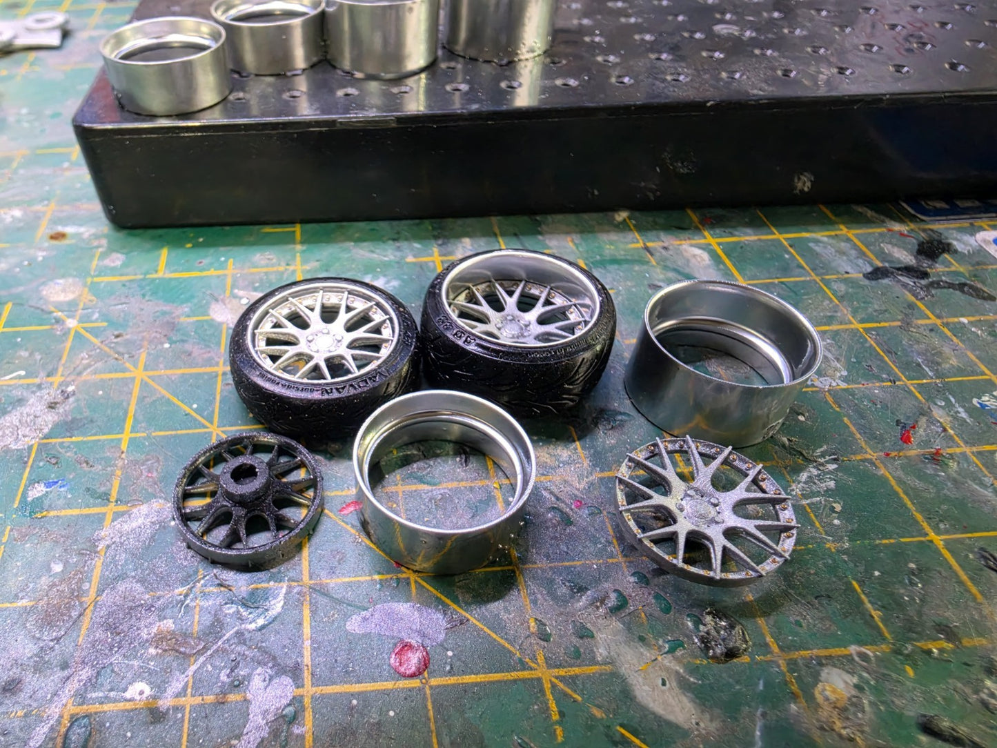 1/24 Scale BBS CHR2 3d Printed Wheels & RUBBER Tyres