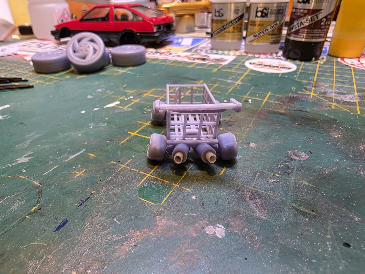 Shopping trolley diorama