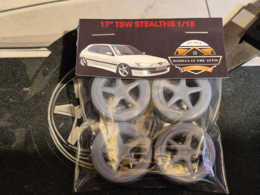 17" TSW Stealth-Felgen 1/18 OTTO 306 PEUGEOT