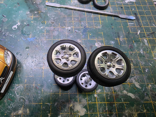 CITROEN SAXO 1/18 OTTO MODELS WHEELS AND TYRES Only