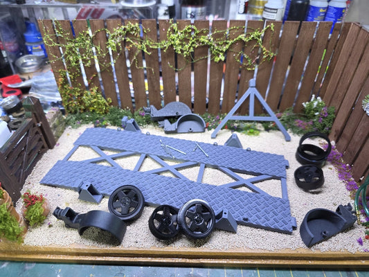 1/24 Scale Functioning Lowered Transporter Trailer Kit SCHMIDT