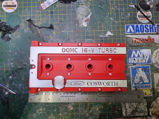 3D PRINTED FORD COSWORTH VALVE COVER RED