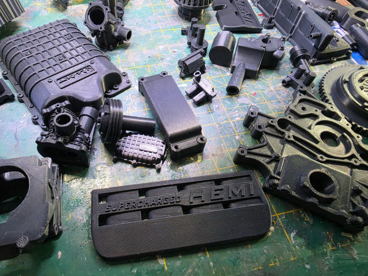 1/4 Scale 3D PRINTED Hellcat Engine And Gearbox