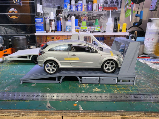 1/18 Scale Beavertail 3D PRINTED ford transit recovery bed ONLY Lorry Flat bed