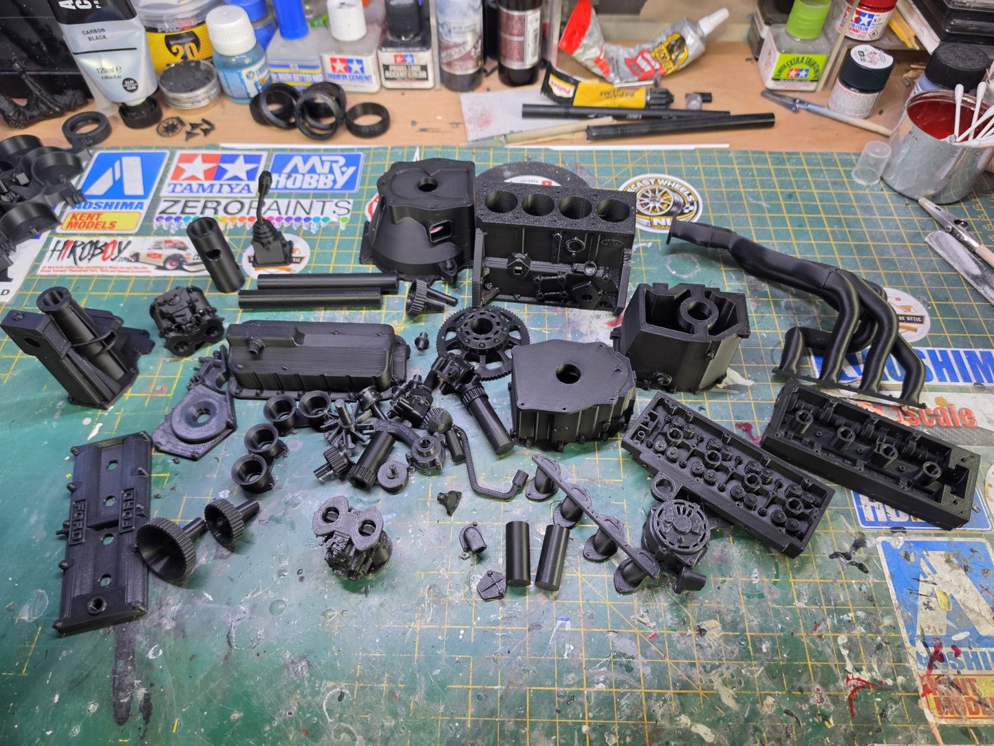 1/4 Scale 3D PRINTED FORD BDA Engine And Gearbox For DESK DISPLAY Or GIFT KIT