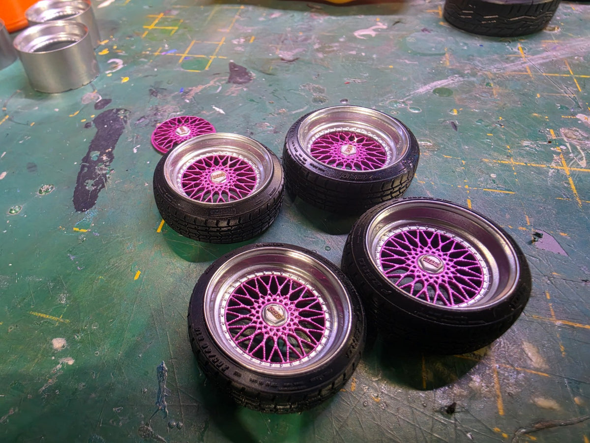 1/18 scale BBS RS Wheels PRE-PAINTED PINK