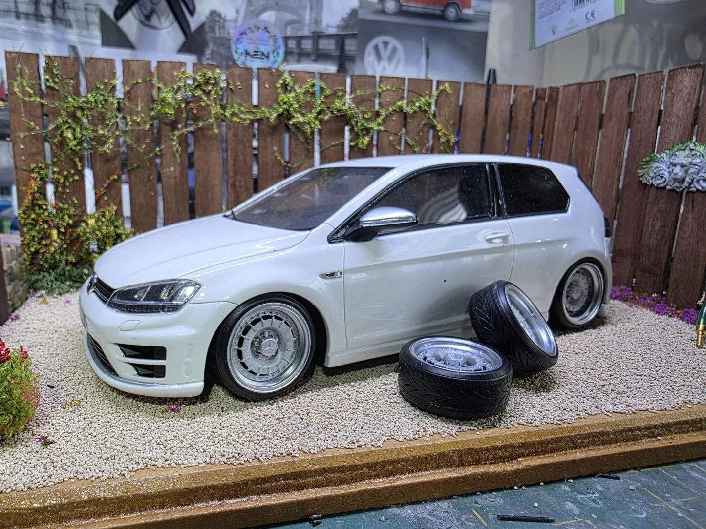 1/18 Mercedes Barock SILVER Set