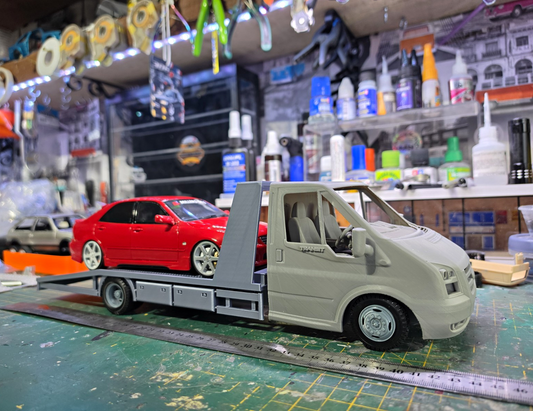 1/18 Ford Transit Recovery Lorry 3D Printed Model Kit Beavertail FULL KIT