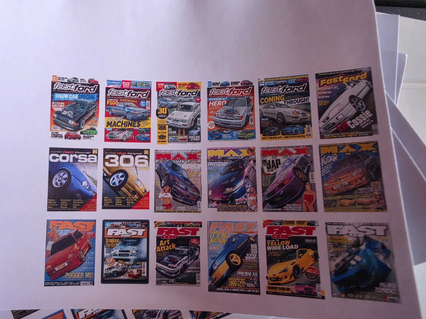 1/18 Scale FAST FORD, MAX POWER & FAST CAR MAGAZINE for DIECAST OR DIORAMA