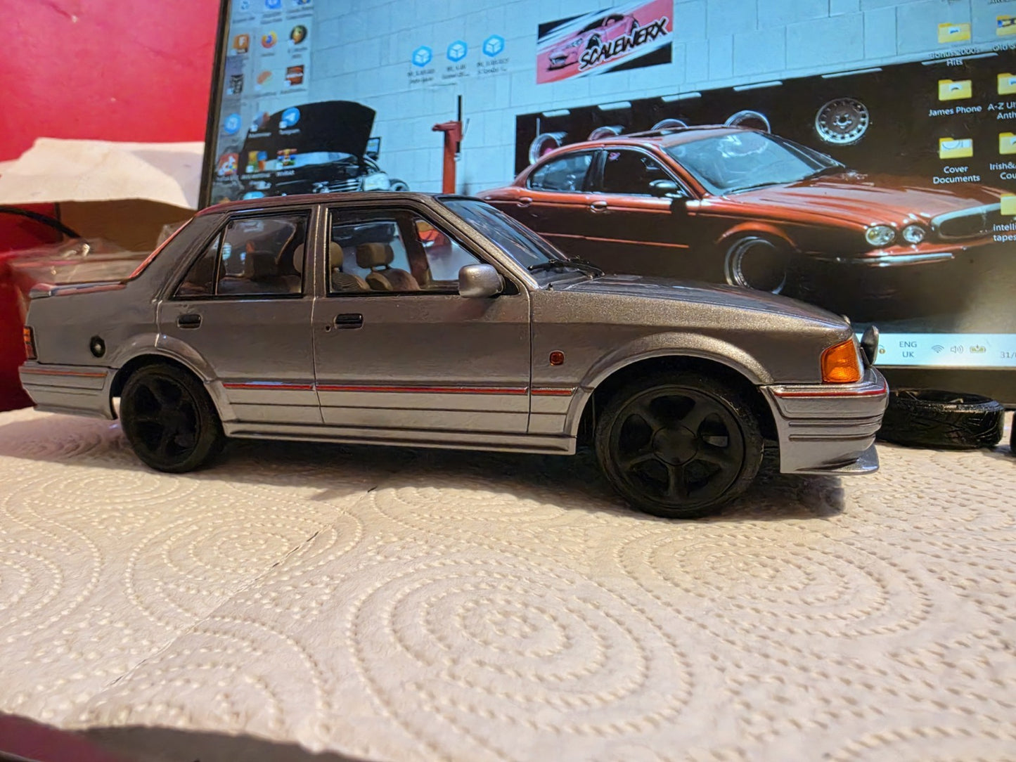 1/18 scale Ford Cosworth Wheels with Toyo Rubber Tyres & MCG OTTO HUBS