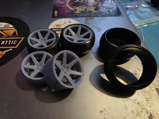 Emotion R Concaved & Stretched Rubber Tyres