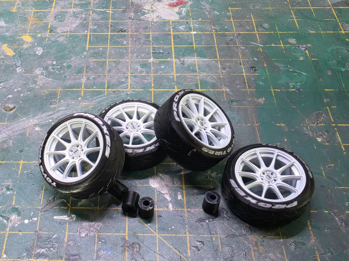 1/18 scale XXR 527 Wheels PRE-PAINTED WHITE