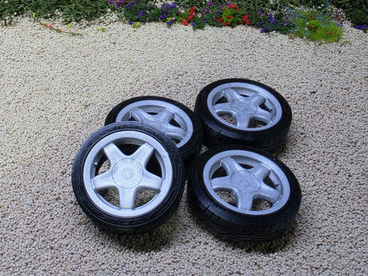 1/18 Scale Alessio Speedline 3d Printed Wheels & RESIN Tyres