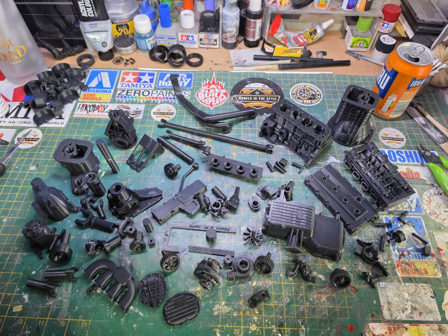 1/5 Scale 3D PRINTED FORD YB Engine And Gearbox For DESK DISPLAY Or GIFT KIT