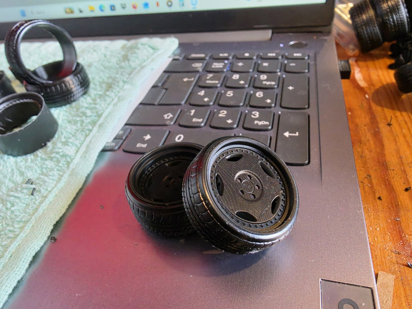 1/18 Scale 33mm OZ Breyton 3d Printed Wheels And Rubber Tyres