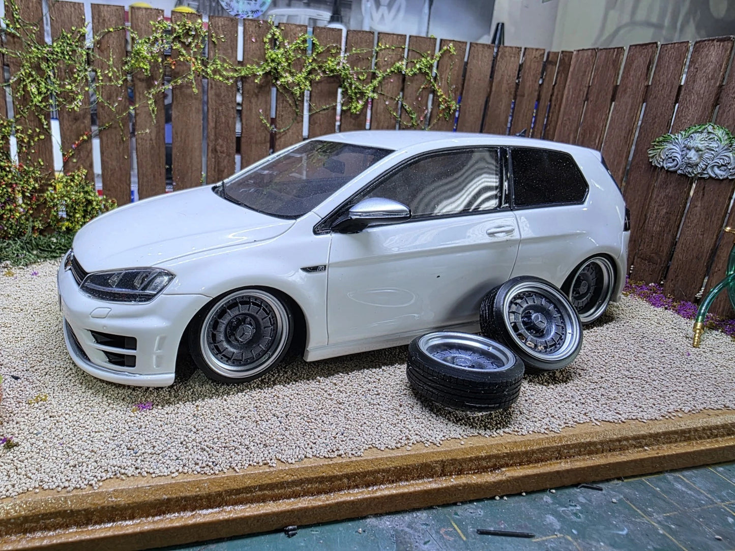 1/18 Mercedes Barock GUN METAL Set