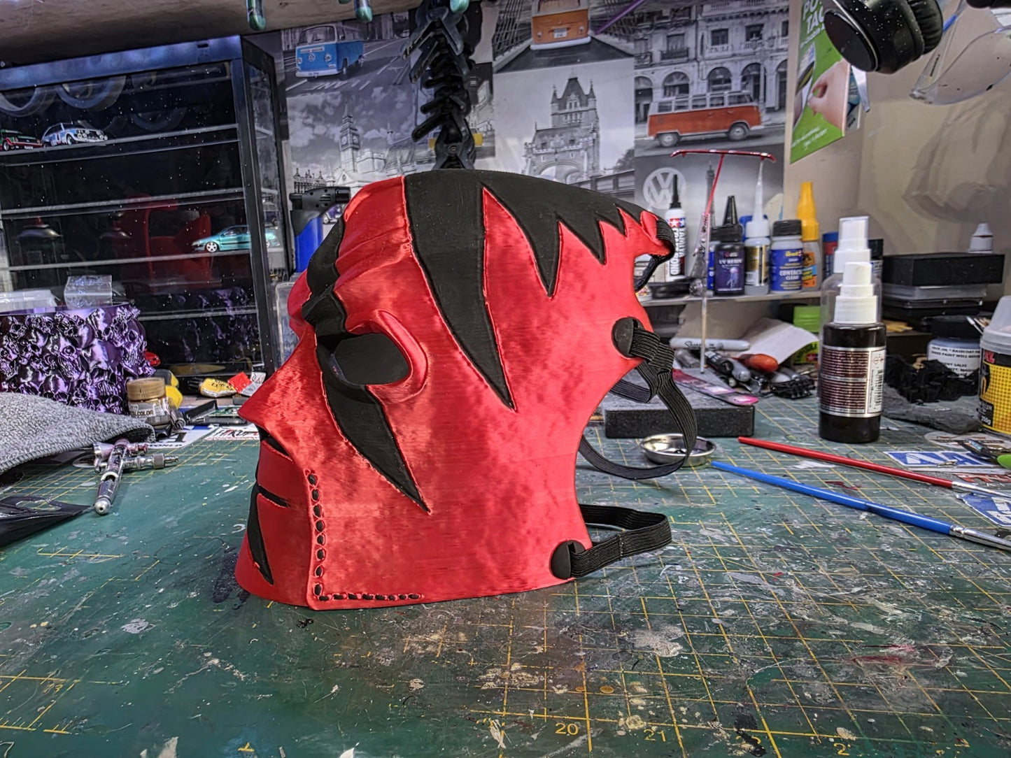 3D PRINTED WWE Kane Mask Wrestling WWF
