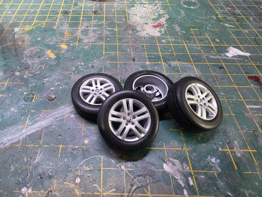 1/18 Scale Original VW Wheels & Rubber Tyres
