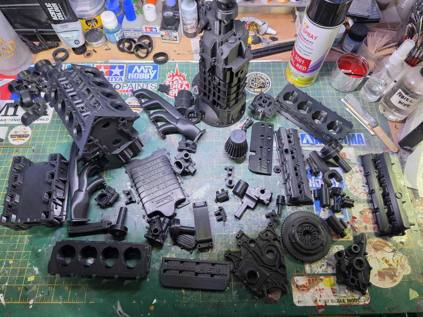 1/4 Scale 3D PRINTED Hellcat Engine And Gearbox