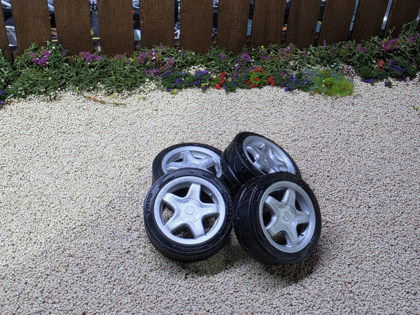 1/18 Scale Alessio Speedline 3d Printed Wheels & RUBBER Tyres