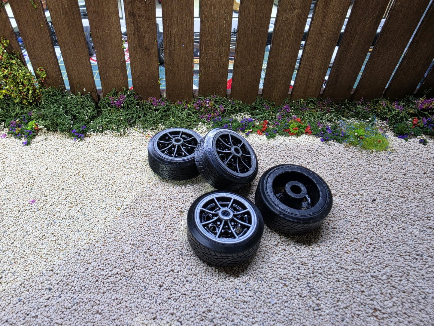 1/18 Scale Dunlop D1 3d Printed Wheels & Tyres Pre-painted