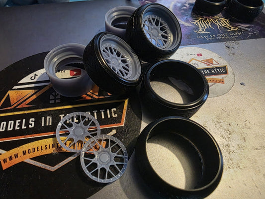 BBS RS2 Split Staggered Rubber tyres