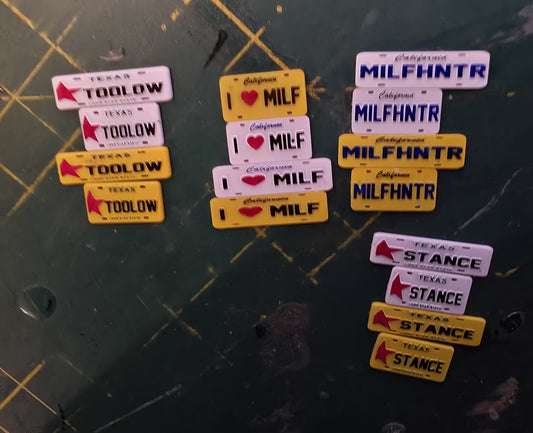3D NUMBER PLATES