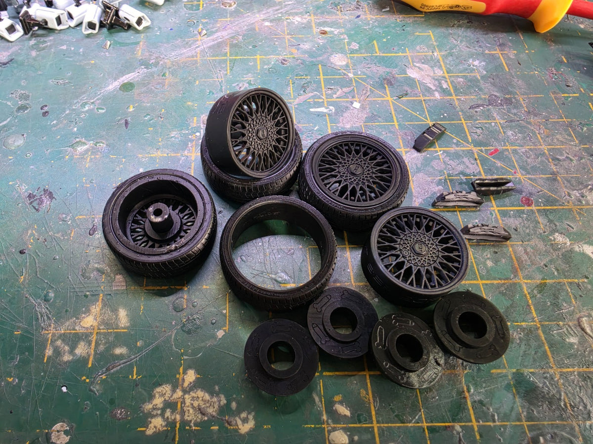 1/18 scale 18" FORD RS500 Wheels with Resin Tyres BRAKES