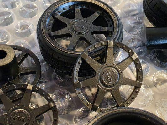 1/18 Scale BBS RT700 3d Printed Wheels & Tyres