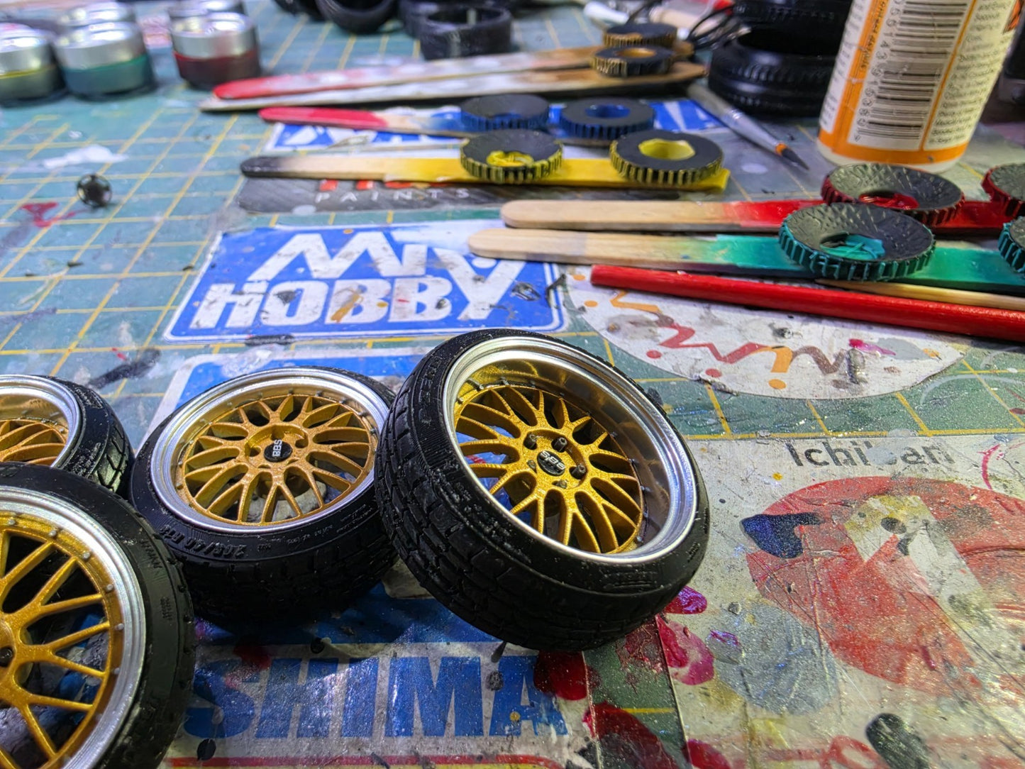 1/18 BBS LM Pre-painted Gold with Tyres RESIN DIECAST MODEL ***SALE ITEM***