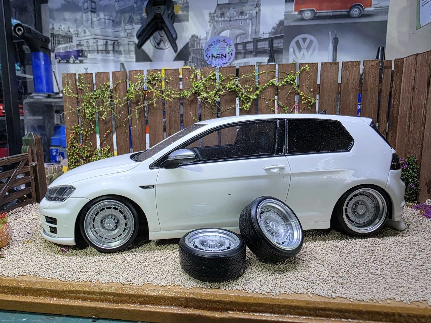 1/18 Mercedes Barock SILVER Set