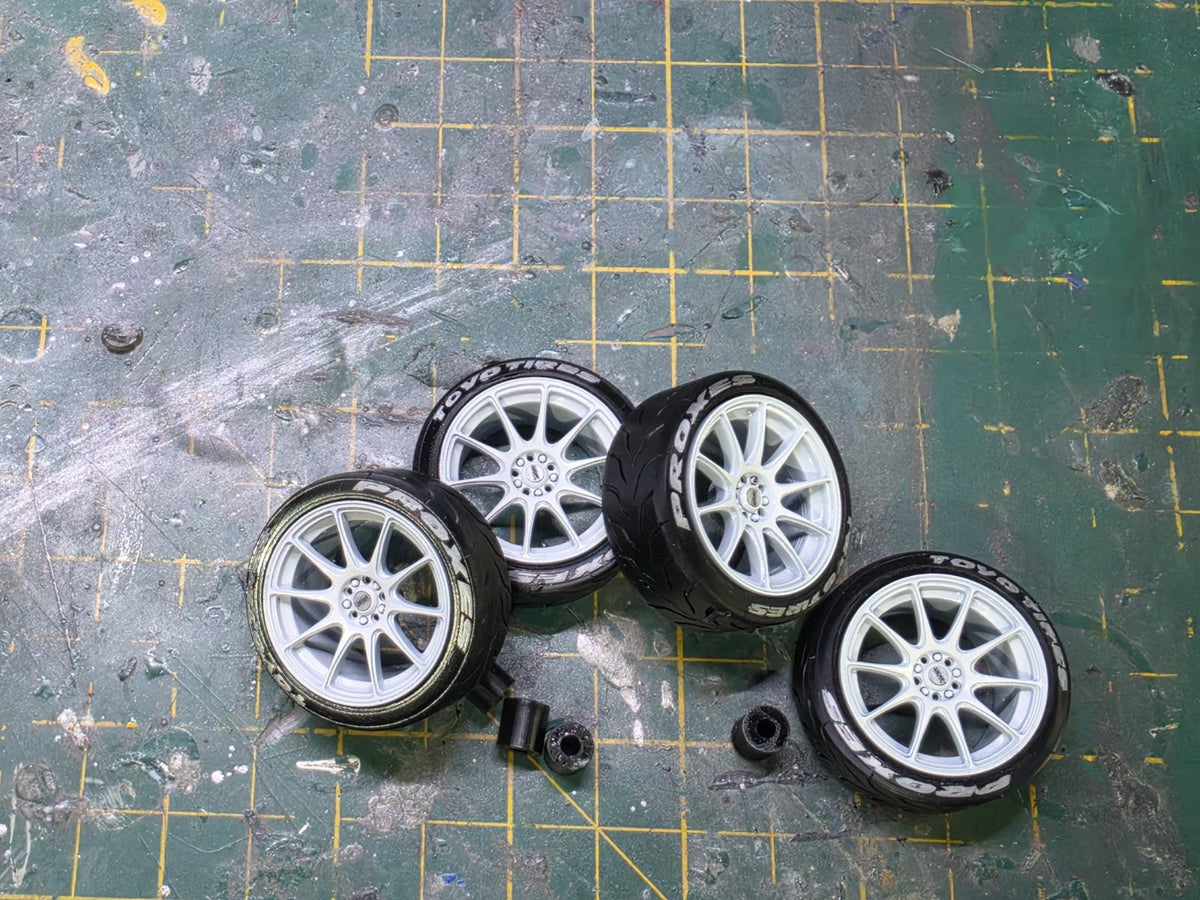 1/18 scale XXR 527 Wheels PRE-PAINTED WHITE