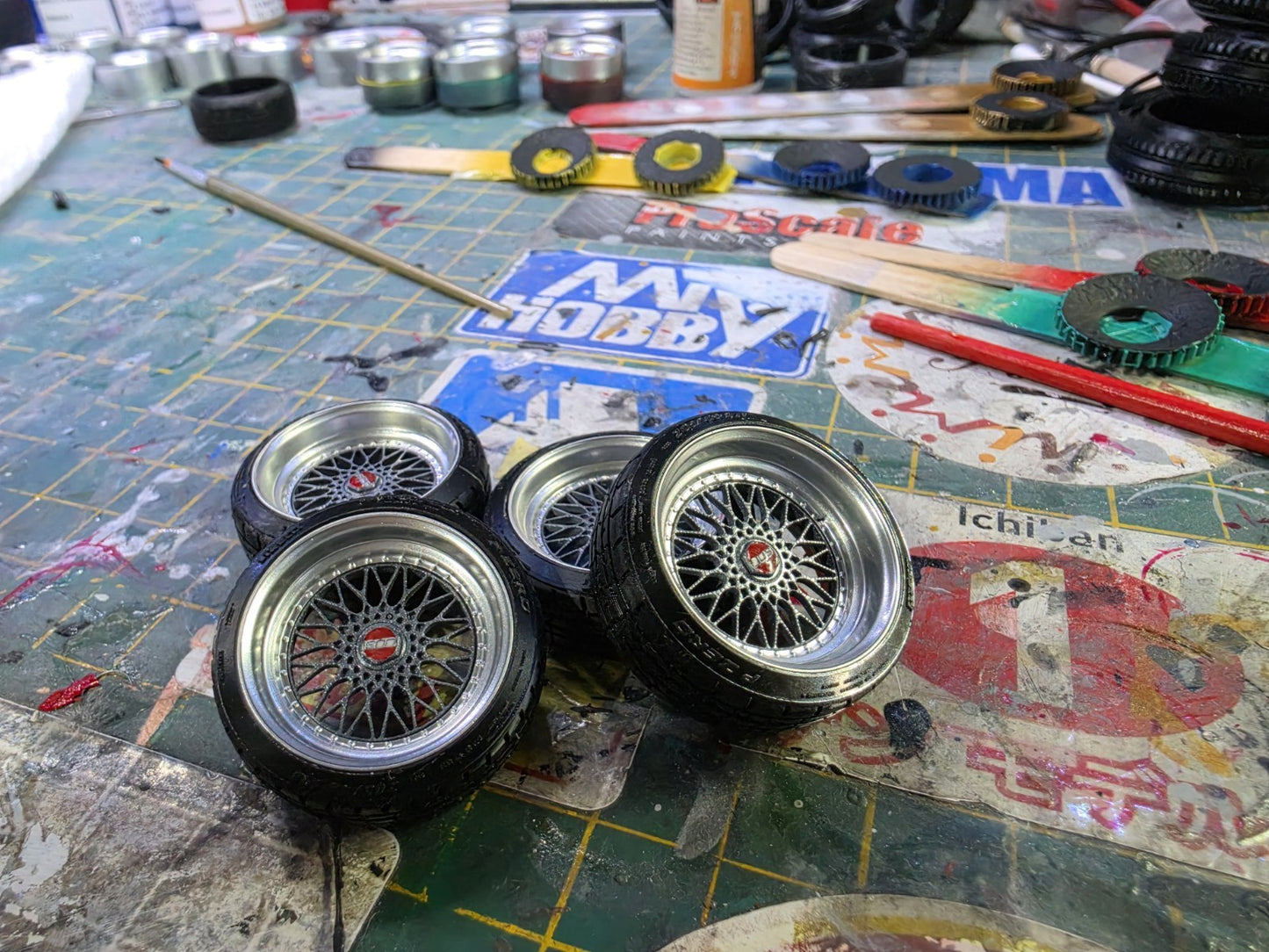 1/18 BBS RS Pre-painted Grey with Tyres RESIN DIECAST MODEL ***SALE ITEM***