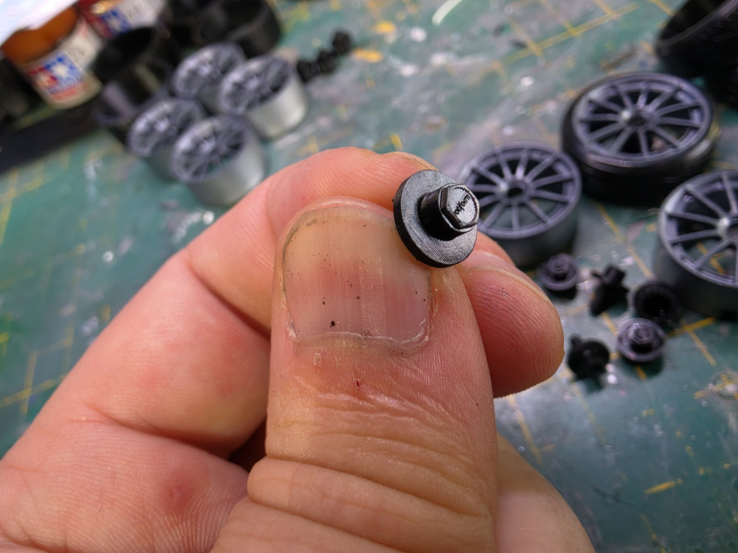 Rotiform DTM painted Set 1/18 Scale Grey with Rubber tyres