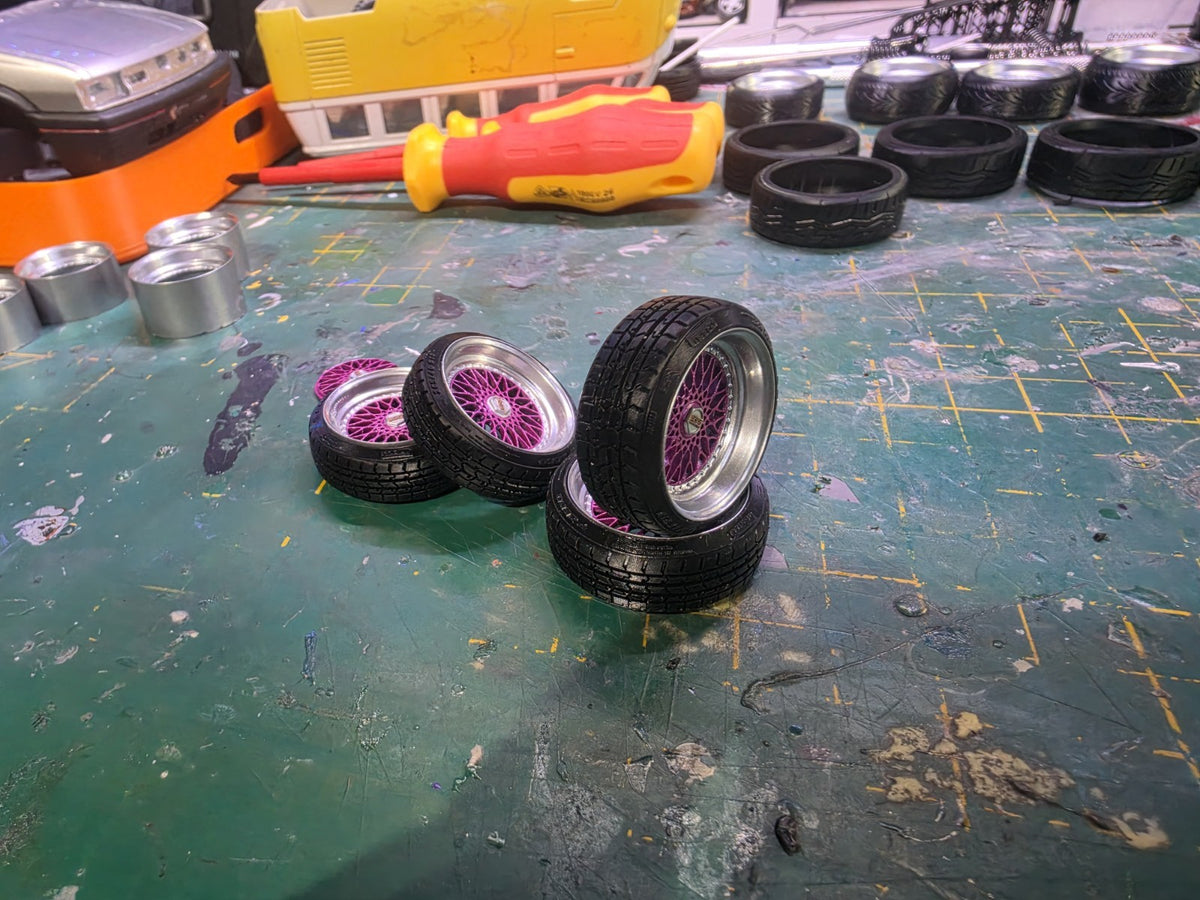 1/18 scale BBS RS Wheels PRE-PAINTED PINK