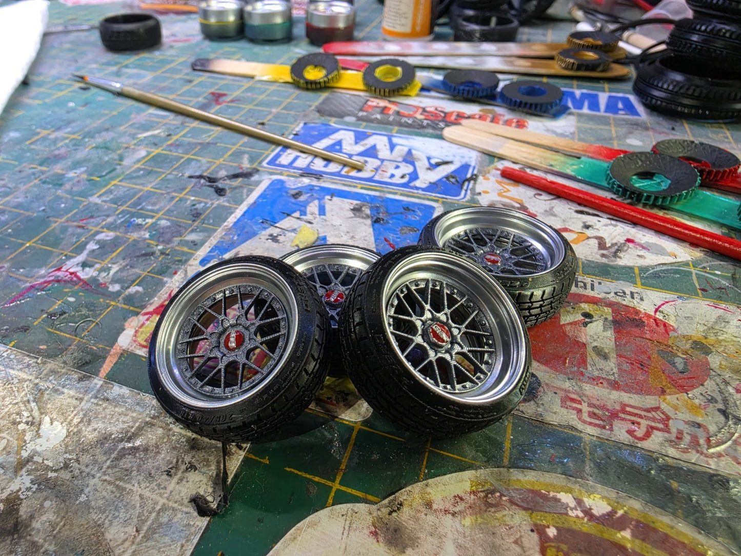 1/18 BBS RS2 Pre-painted Grey with Tyres RESIN DIECAST MODEL ***SALE ITEM***