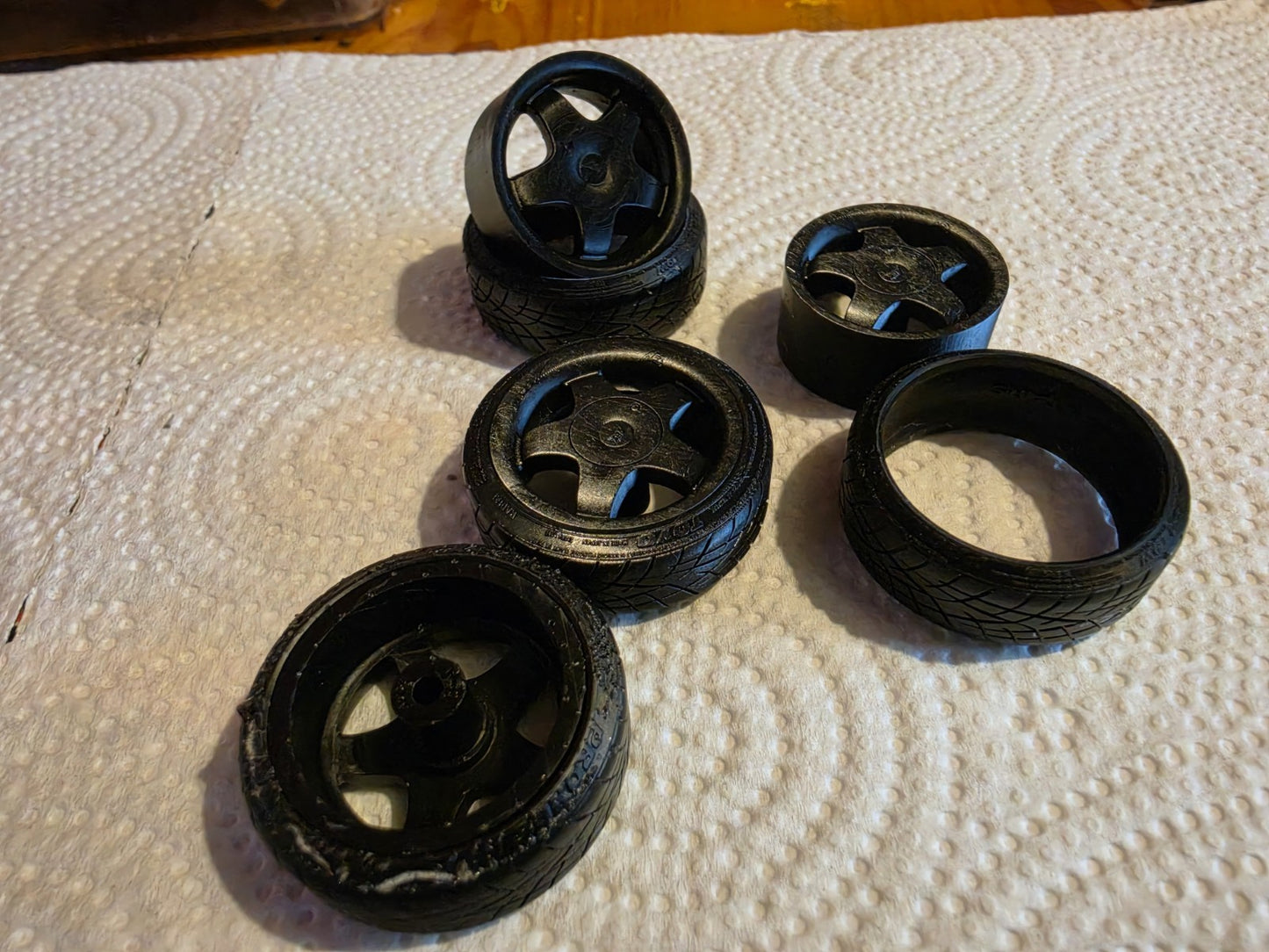 1/18 scale AEZ 5 Spoke Wheels with Toyo RESIN Tyres & MCG OTTO HUBS