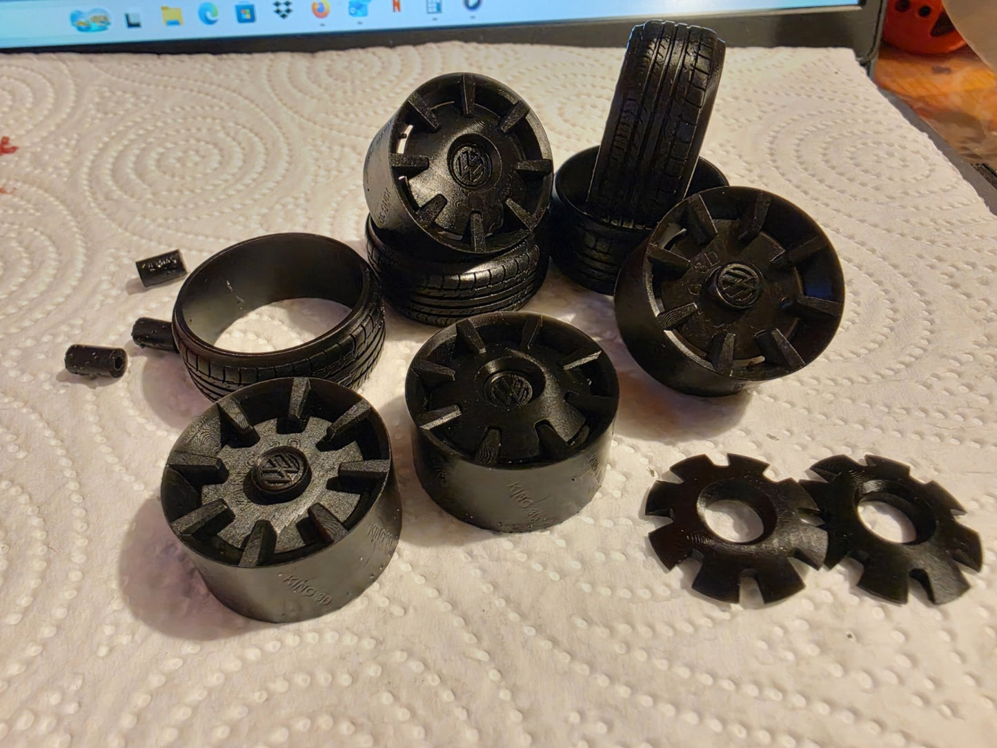1/18 Scale VW BEETLE 3d Printed Wheels