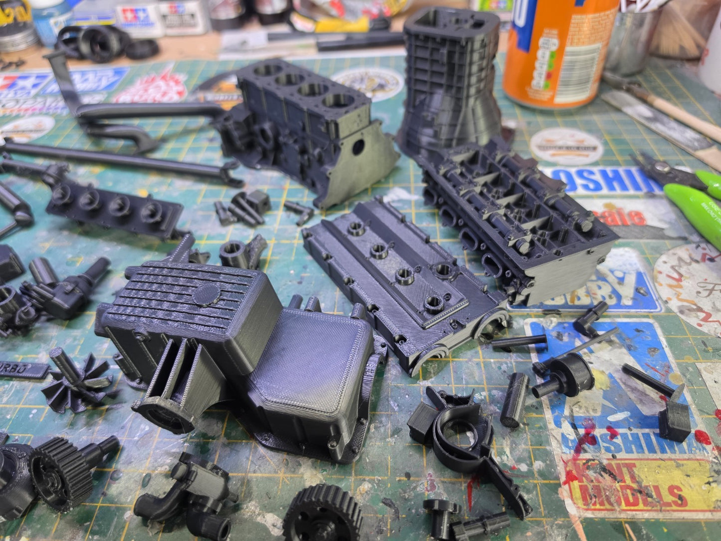 1/5 Scale 3D PRINTED FORD YB Engine And Gearbox For DESK DISPLAY Or GIFT KIT