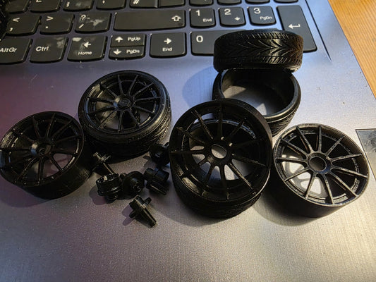 1.18 Rotiform DTM WHEELS with RUBBER PRINTED Tyres