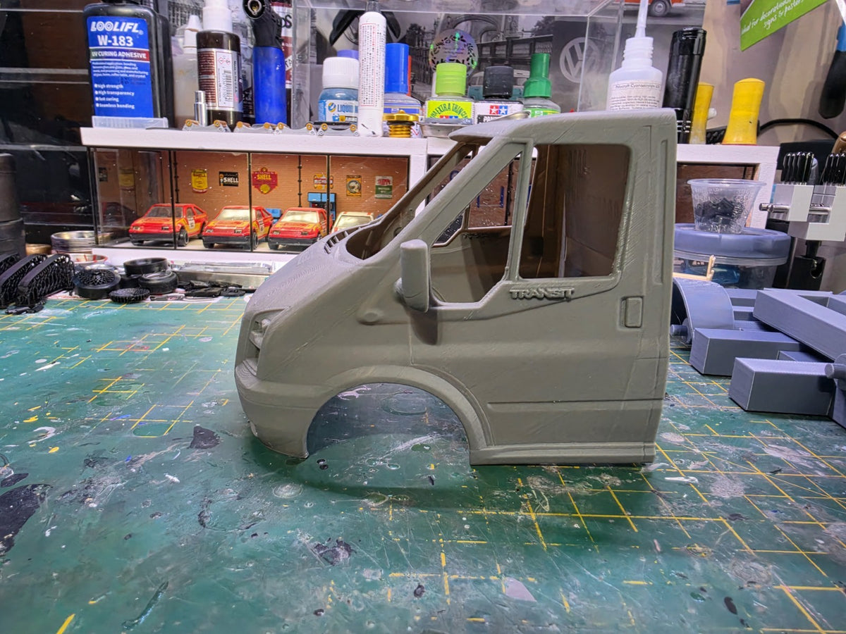 1/18 Ford Transit Recovery Lorry 3D Printed Model Kit Beavertail FULL KIT