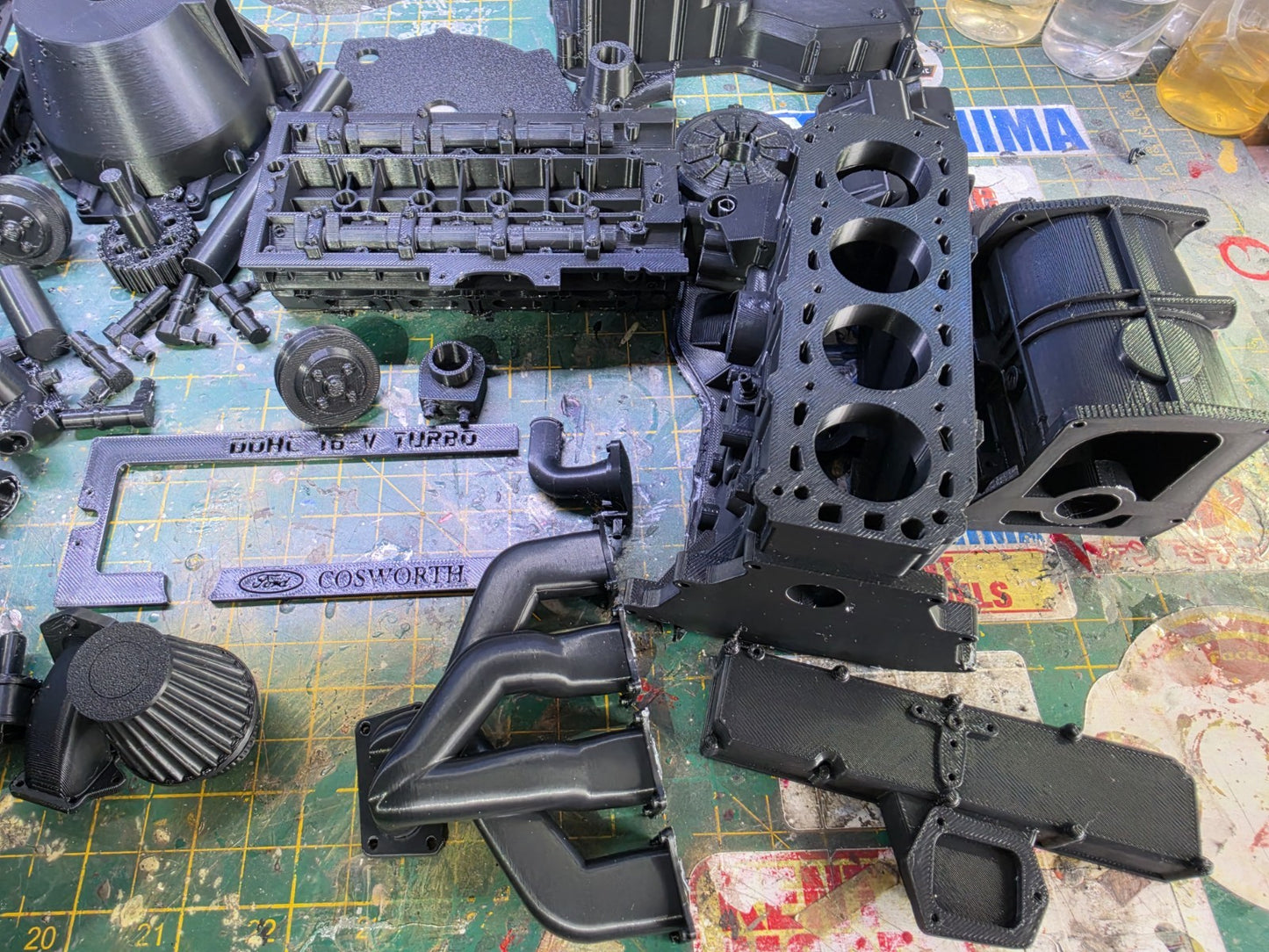 1/4 Scale 3D PRINTED Cosworth YB RWD Engine & Gearbox