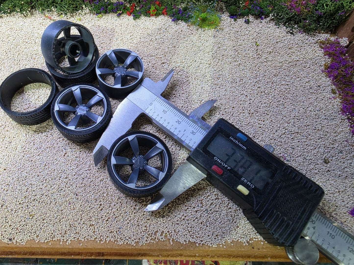 1/18 Scale Audi TTRS 3d Printed Wheels & Tyres ONLY Pre-painted