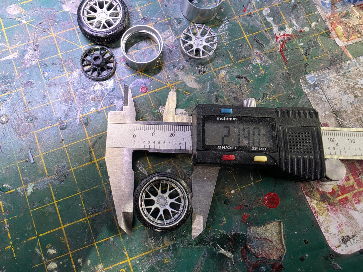 1/24 Scale BBS CHR2 3d Printed Wheels & RUBBER Tyres
