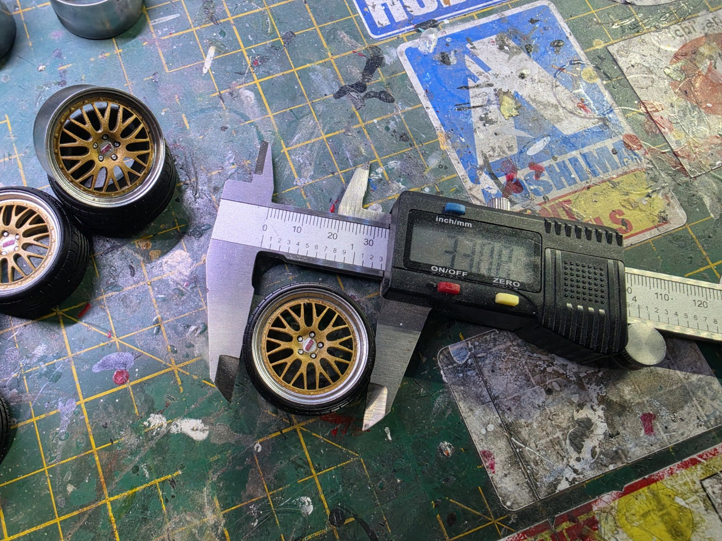 1/18 Scale BBS E88 3d Printed Wheels & RESIN Tyres PRE PAINTED