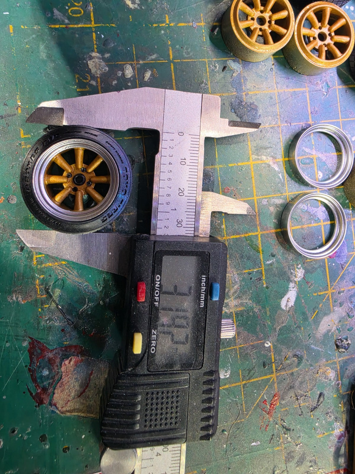 1/18 Scale WATANABE RS 3d Printed Wheels And RESIN Toyo Tyres PRE-PAINTED GOLD