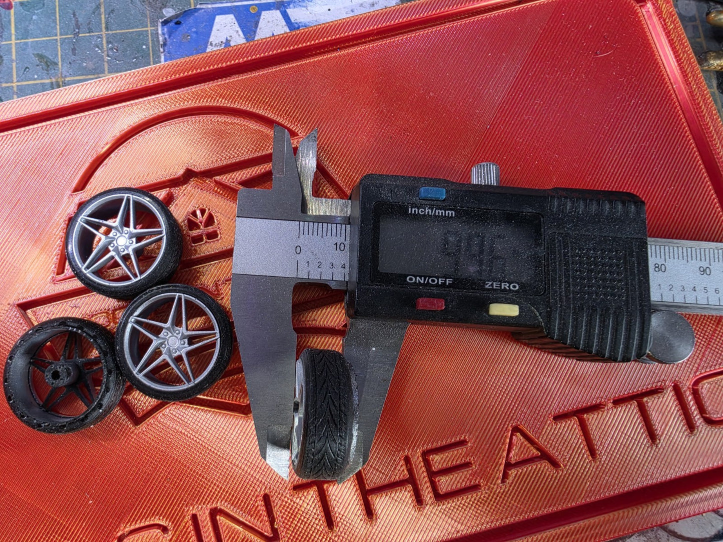 1/24 Scale Veemann VFS-46 Pre-painted 3d Print wheels RUBBER TYRE